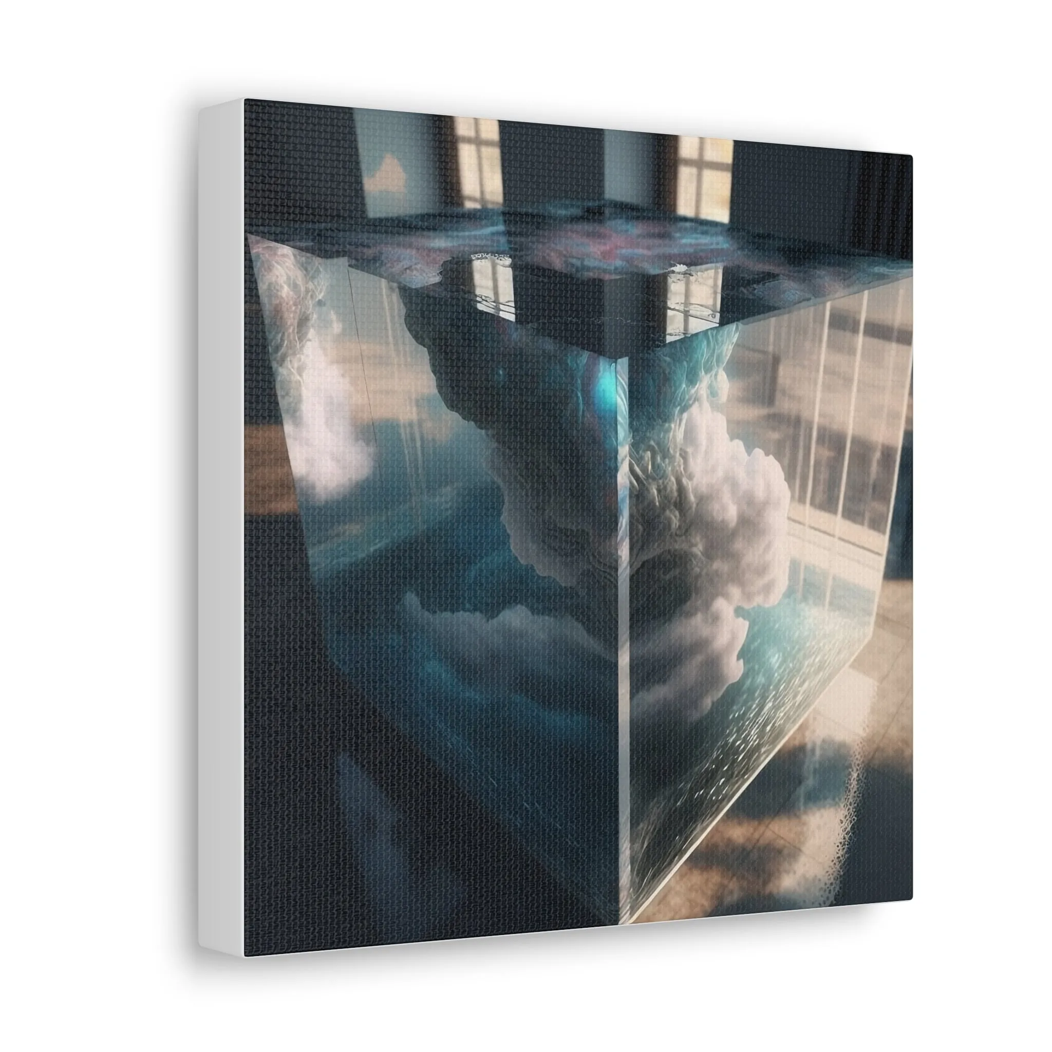 Cloud Cube Encased Galaxy Wall Art Canvas Spiritual Decor