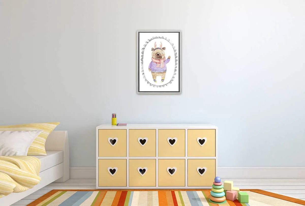 Cute Deer Watercolour | Canvas Wall Art Print