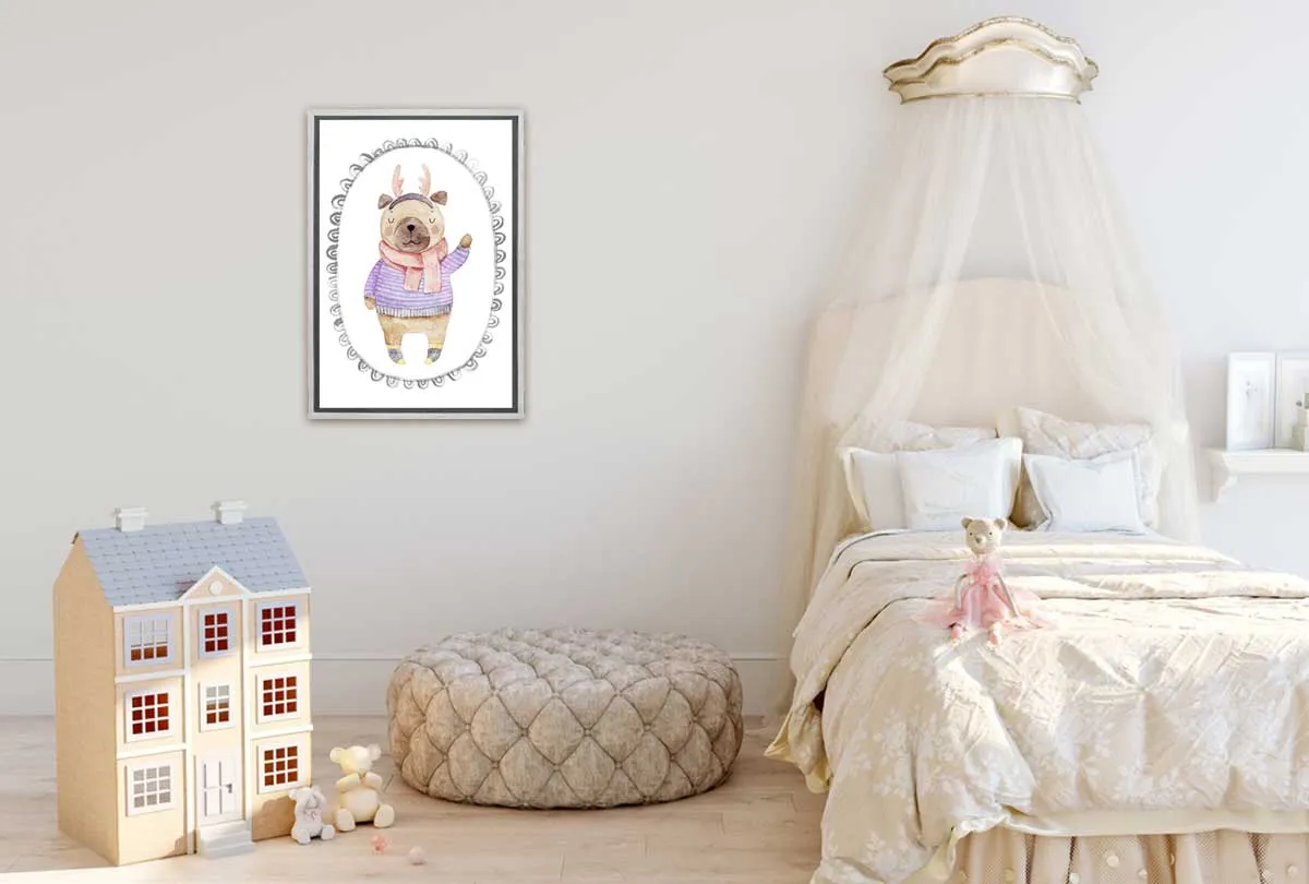 Cute Deer Watercolour | Canvas Wall Art Print