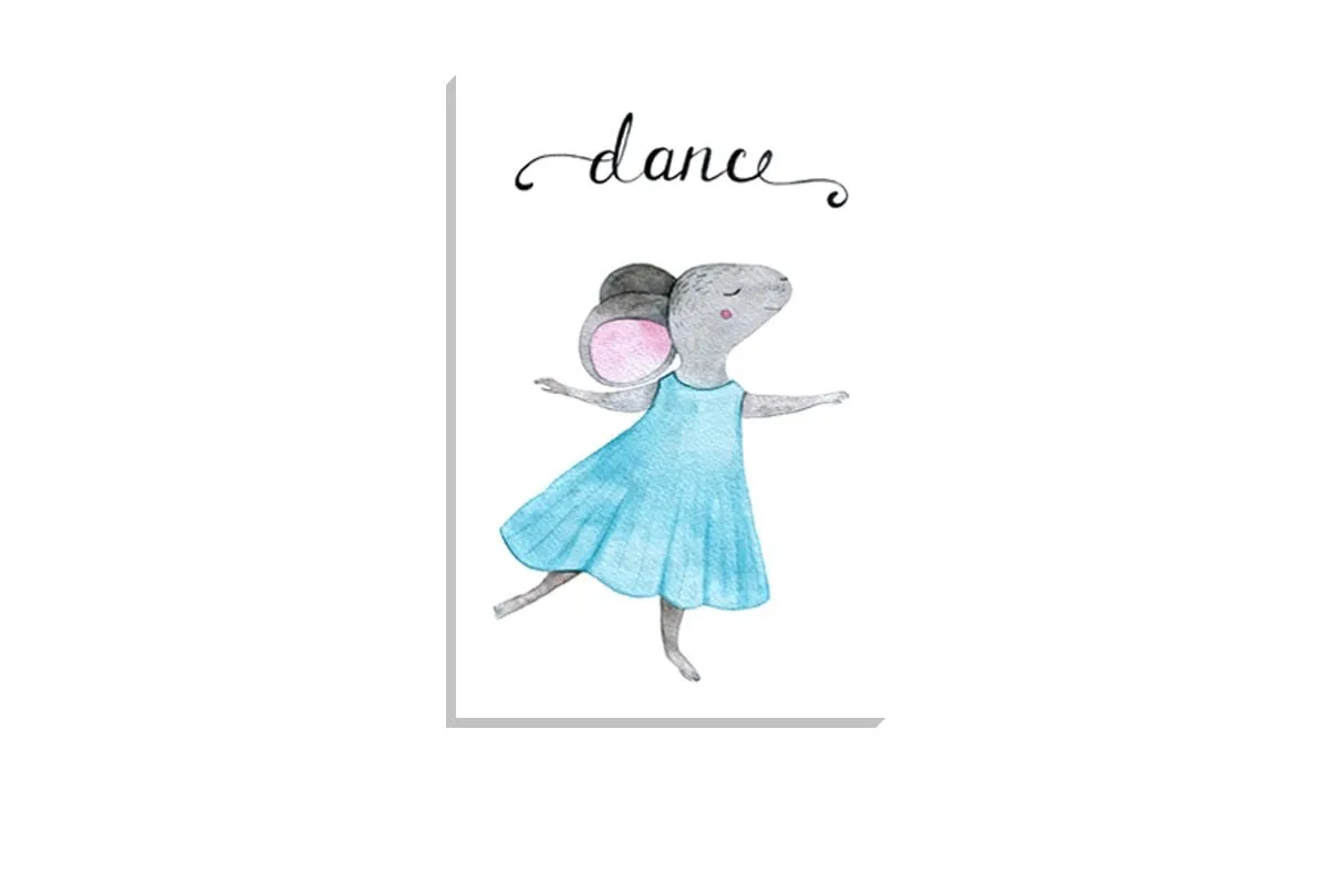 Dance Mouse | Kids Canvas Wall Art Print