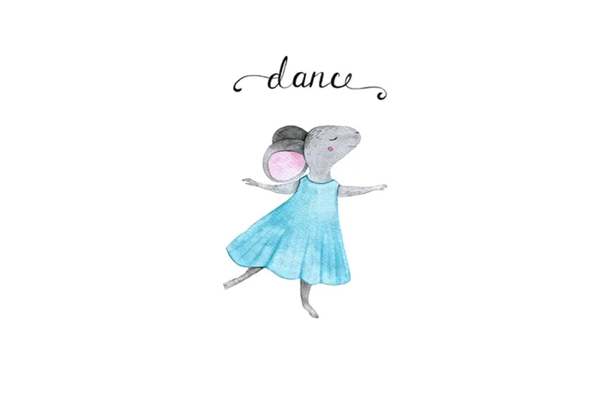 Dance Mouse | Kids Canvas Wall Art Print