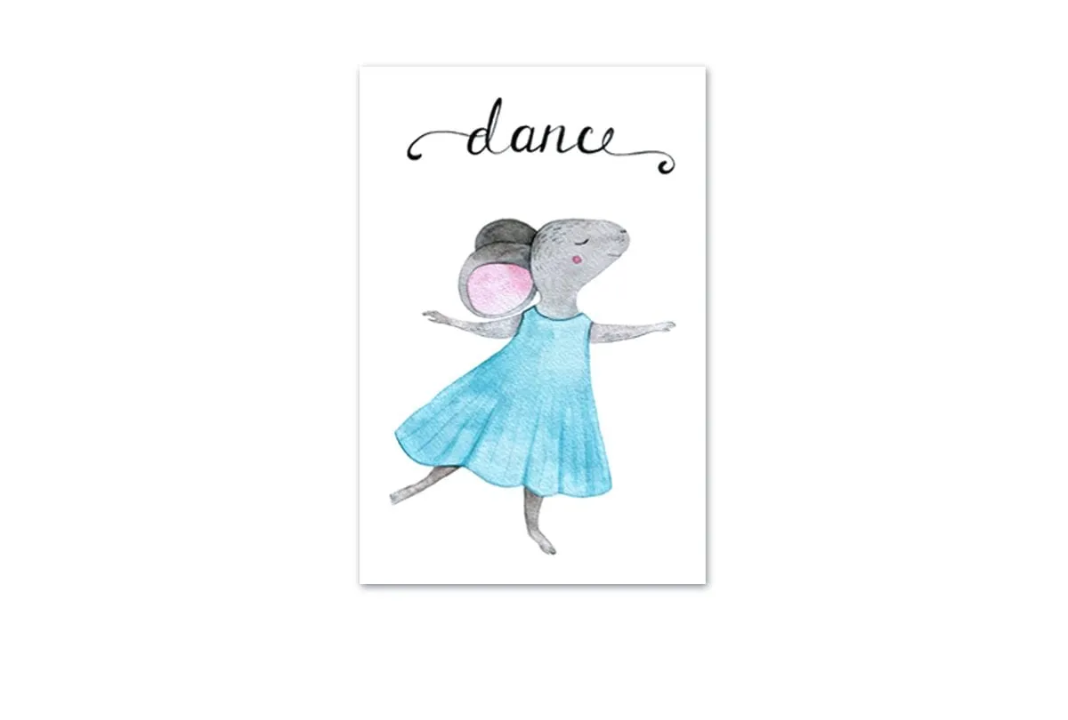 Dance Mouse | Kids Canvas Wall Art Print