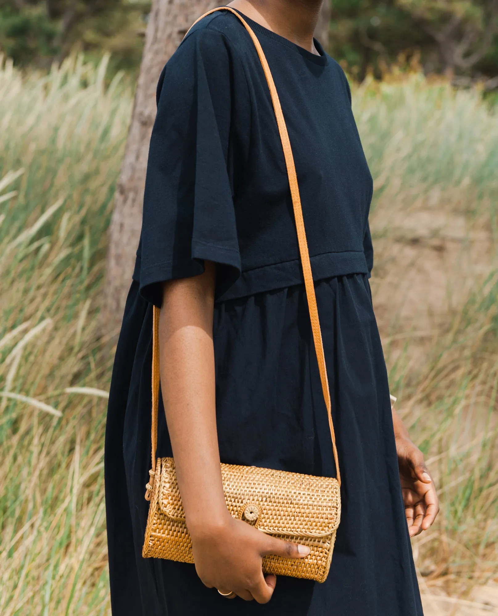 DIAH Rattan Cross Body Bag