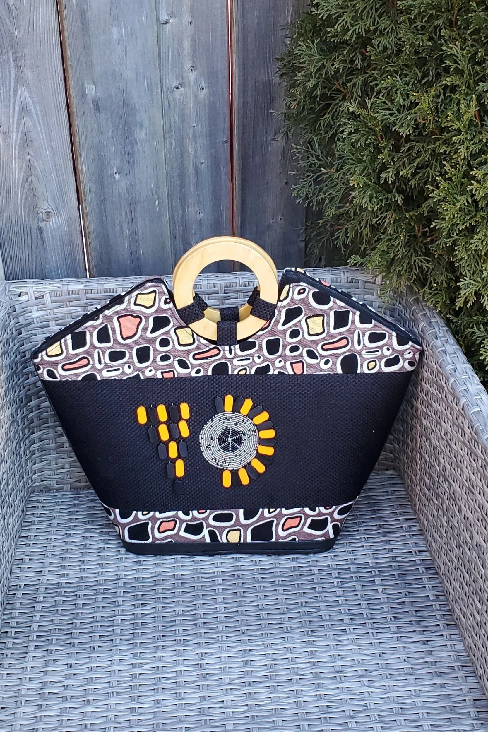 EGAMEY African Print Tote Bag