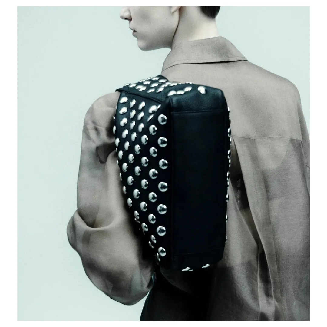 Elena Studded Shoulder Bag