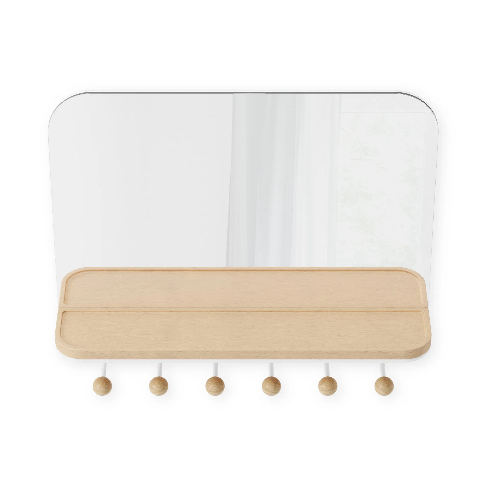 Estique Mirror with Hooks