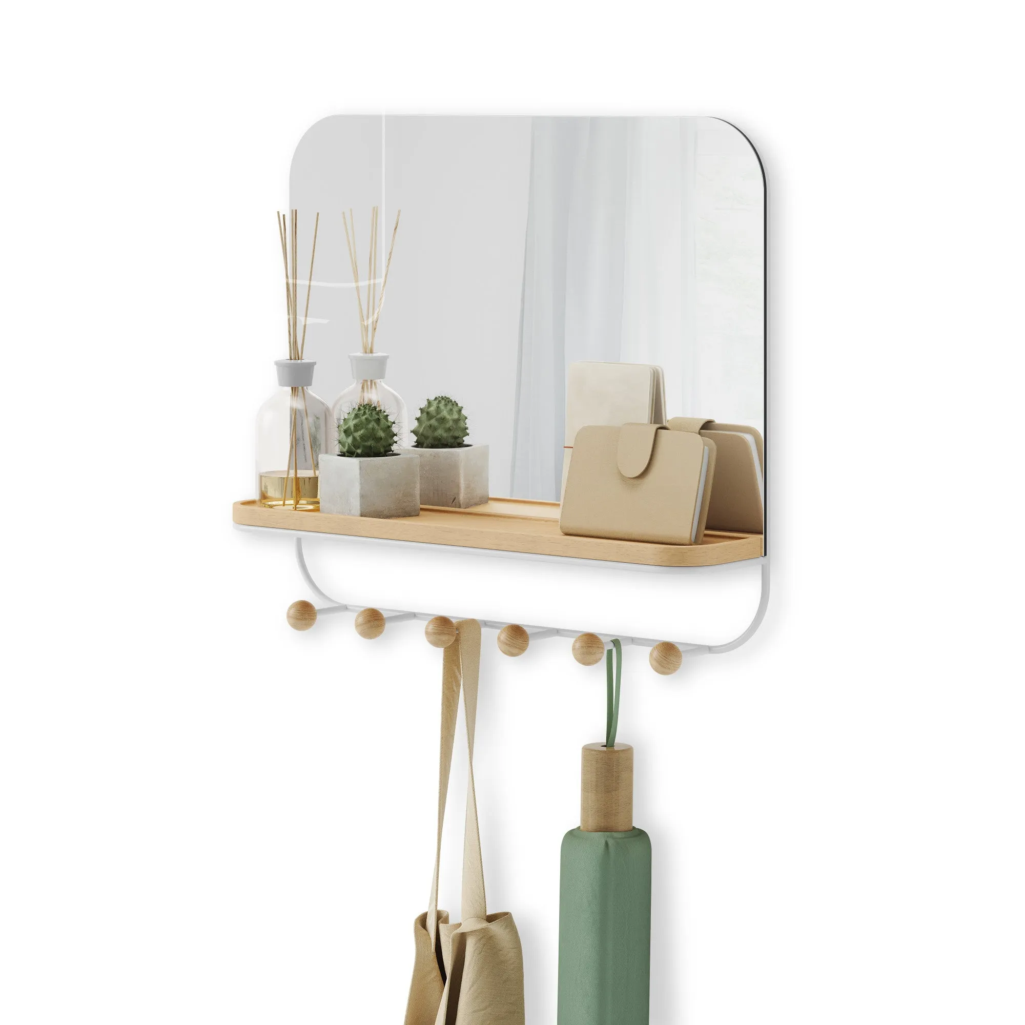 Estique Mirror with Hooks