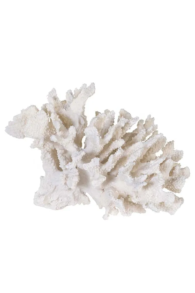 Faux Pure White Coral Ornament