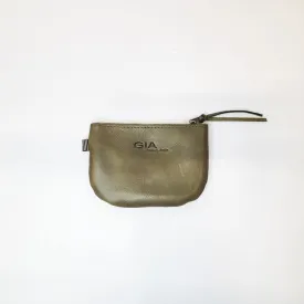 Gia leather olive coin purse