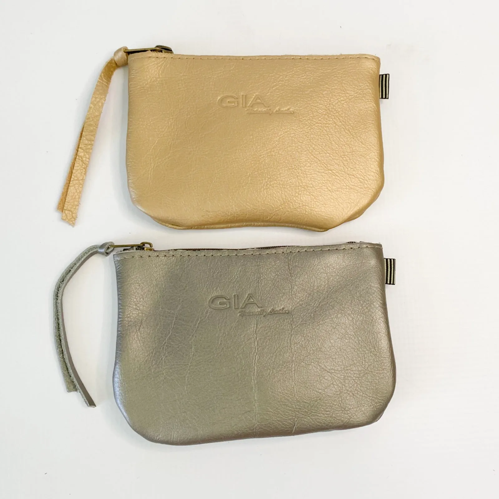 Gia leather pewter purse