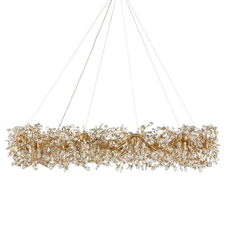 Golden Crystal Wreathe Chandelier