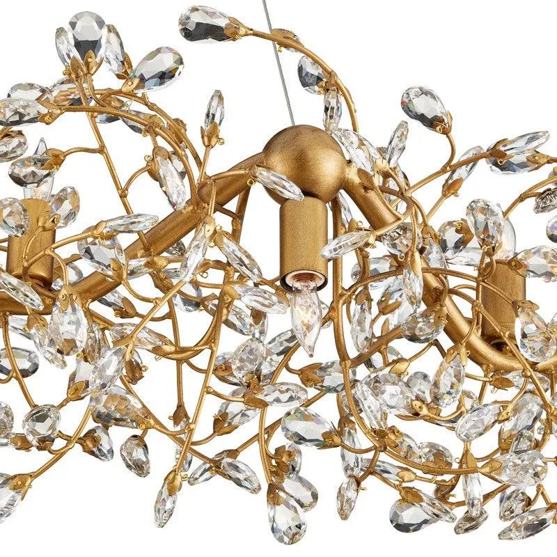 Golden Crystal Wreathe Chandelier