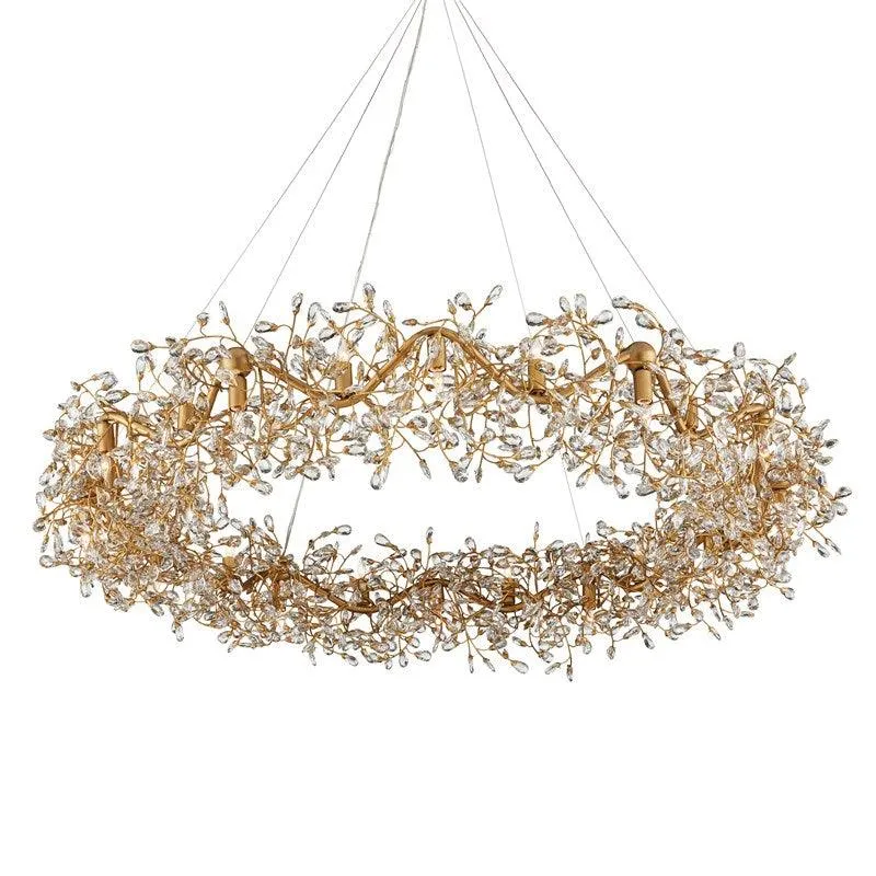 Golden Crystal Wreathe Chandelier