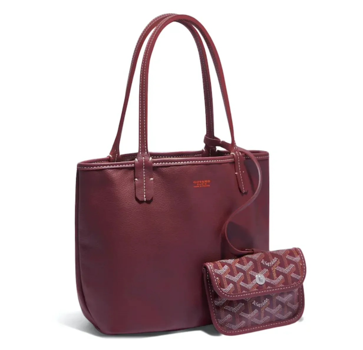 Here is a more optimized title for the e-commerce product:

Luxury Mini Anjou Tote in Bordeaux by GOYARD - Stylish Designer Handbag