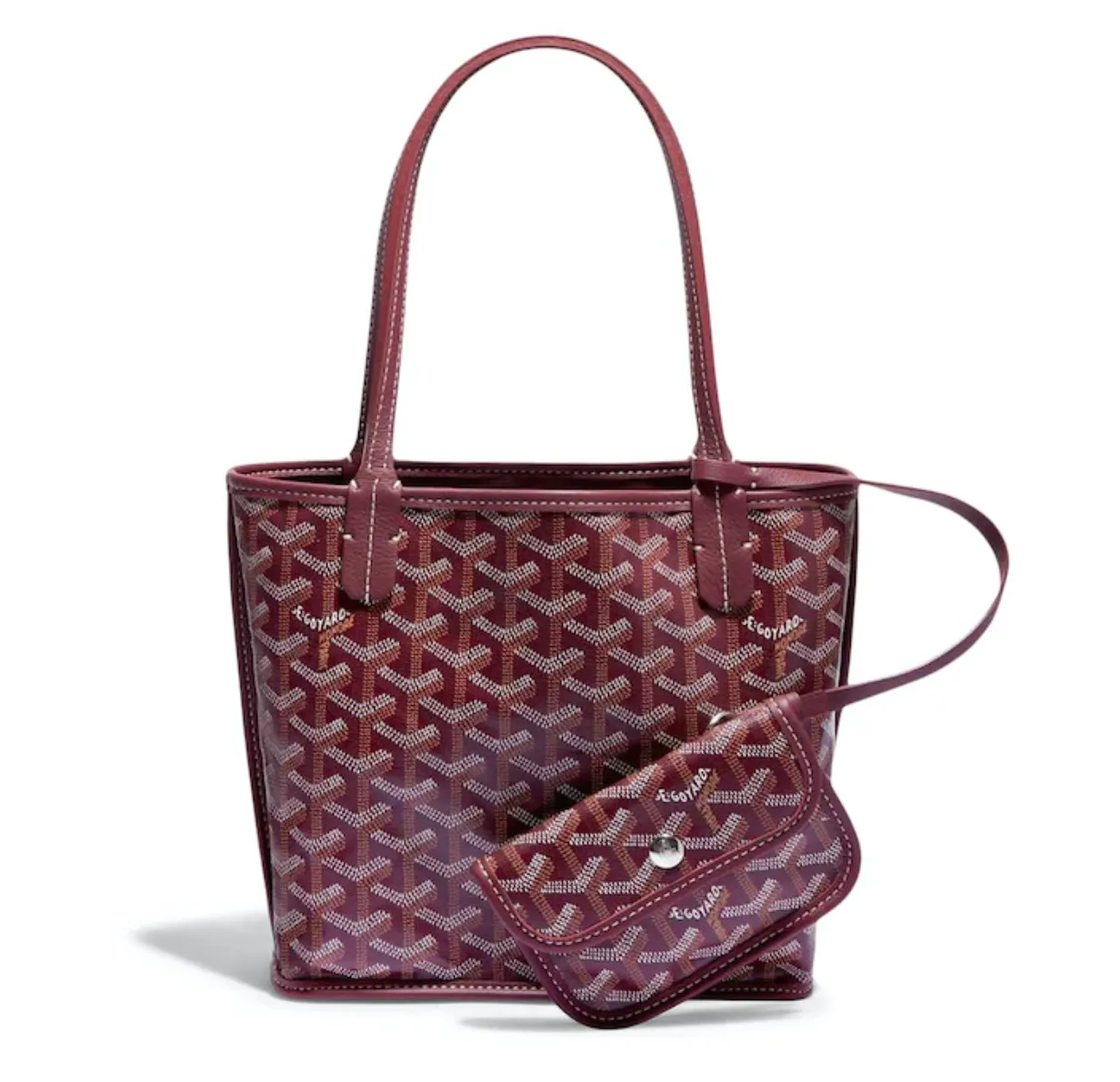 Here is a more optimized title for the e-commerce product:

Luxury Mini Anjou Tote in Bordeaux by GOYARD - Stylish Designer Handbag