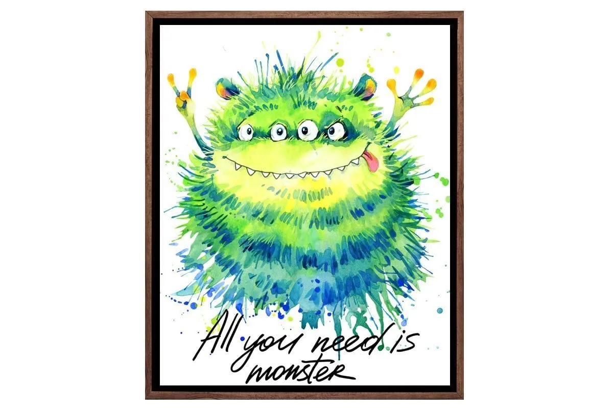 Green Monster | Kids Wall Art Print