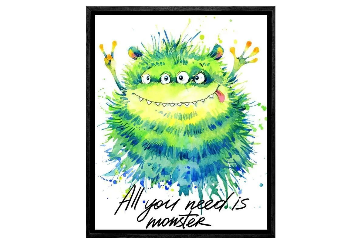 Green Monster | Kids Wall Art Print