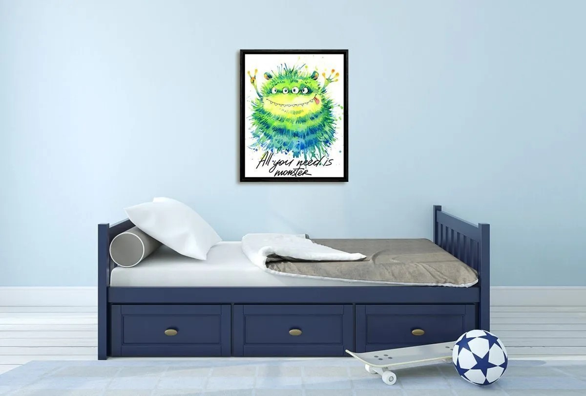 Green Monster | Kids Wall Art Print