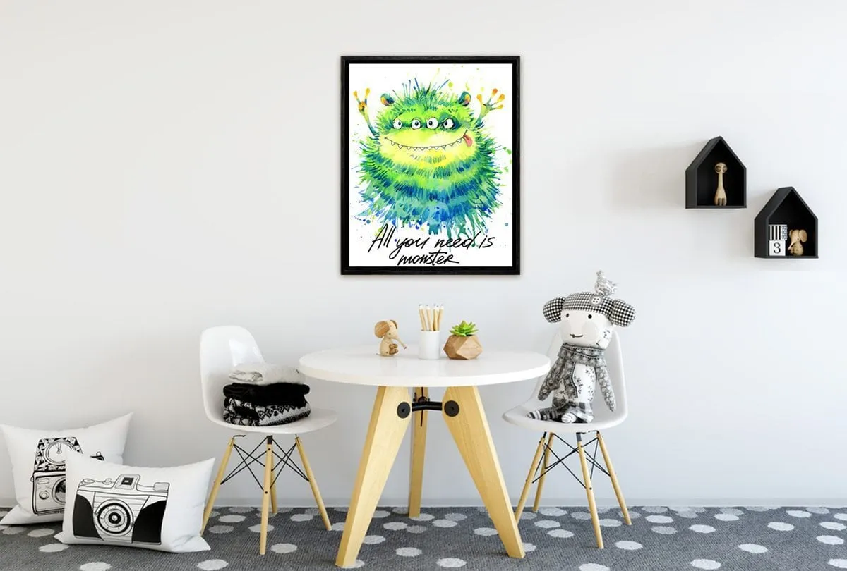 Green Monster | Kids Wall Art Print