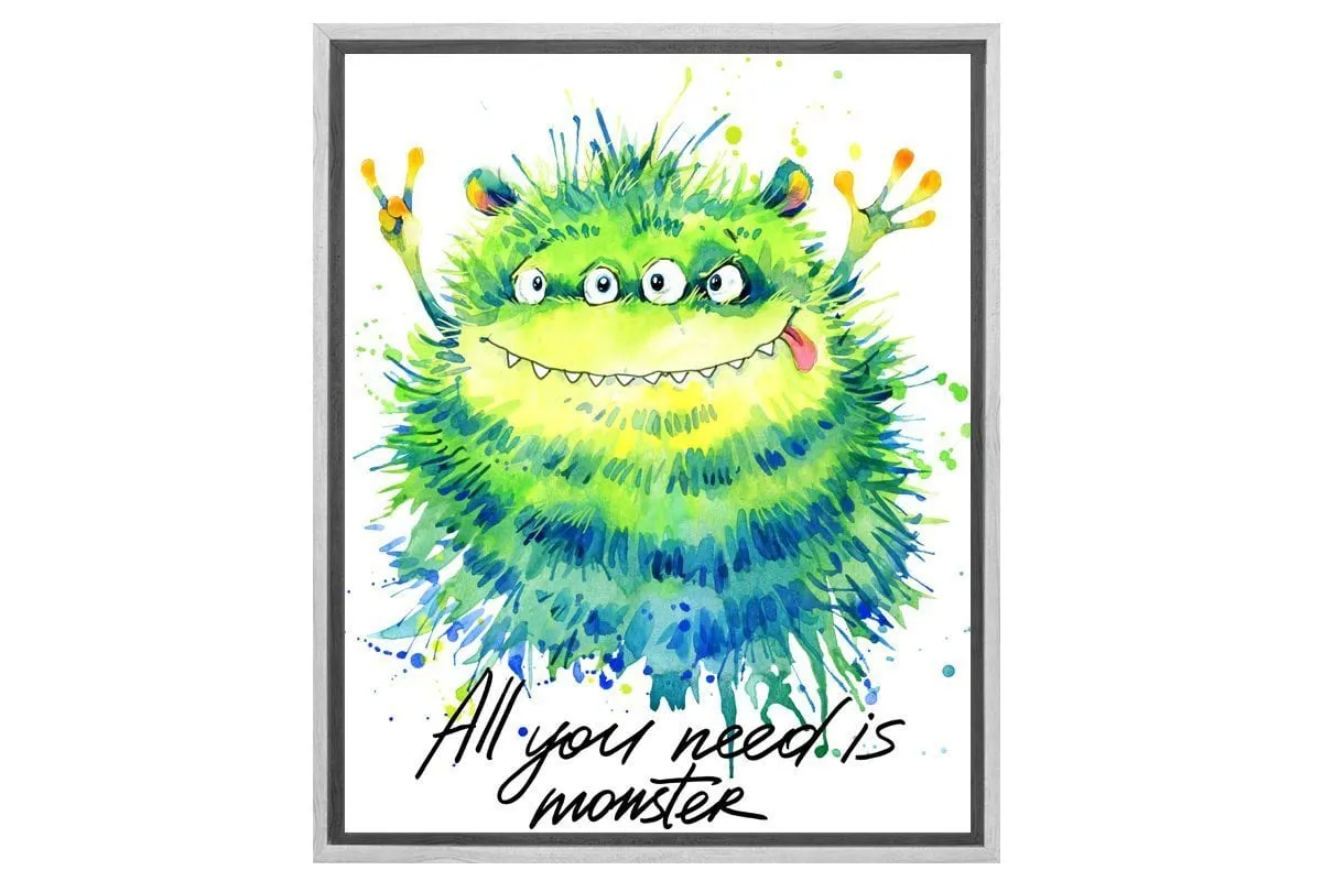 Green Monster | Kids Wall Art Print