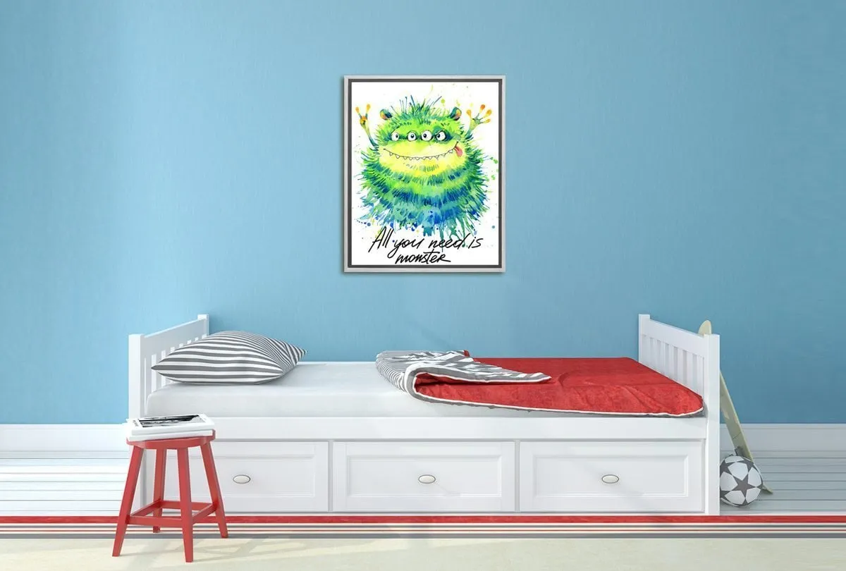 Green Monster | Kids Wall Art Print