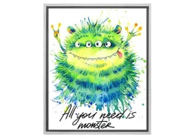 Green Monster | Kids Wall Art Print