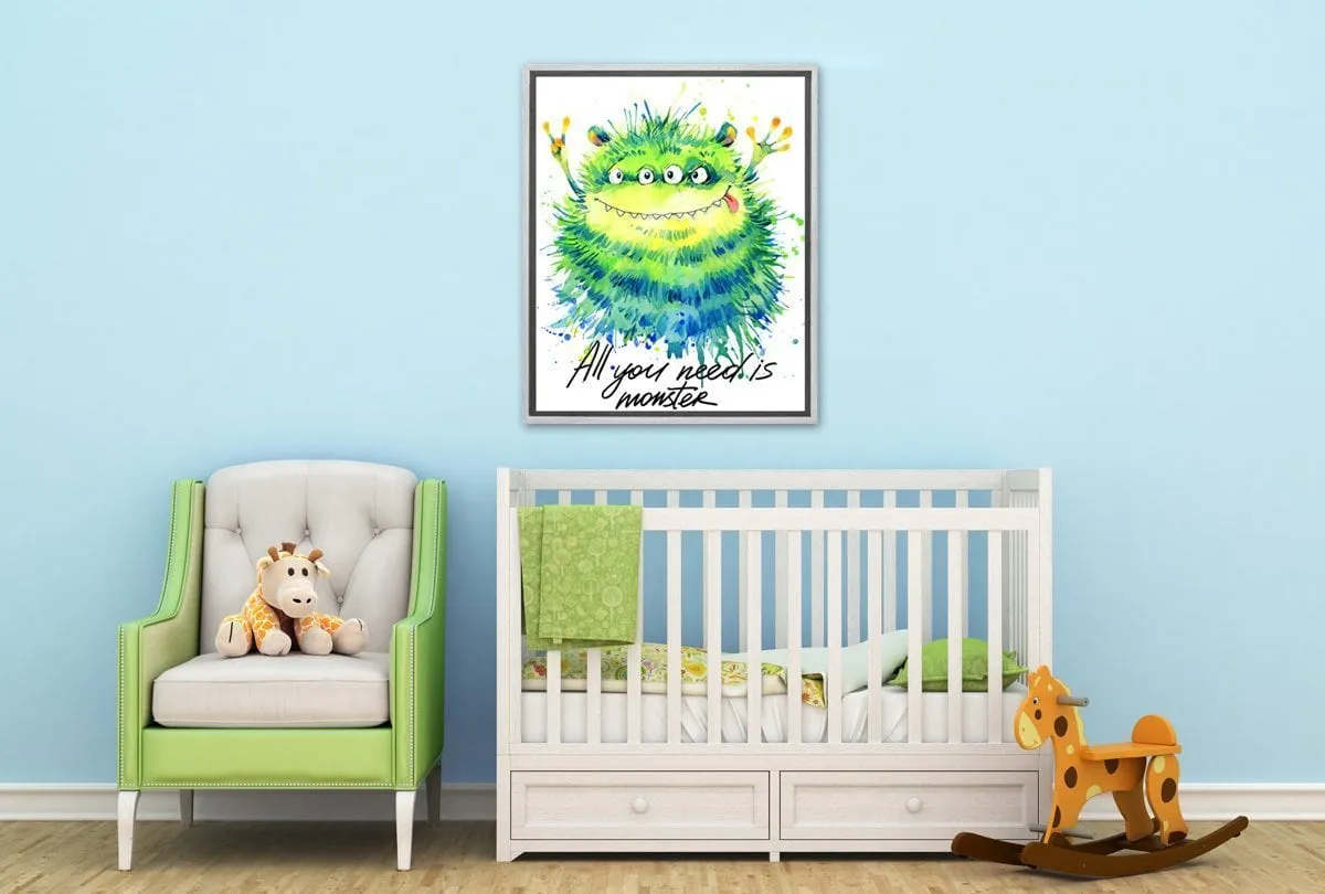 Green Monster | Kids Wall Art Print