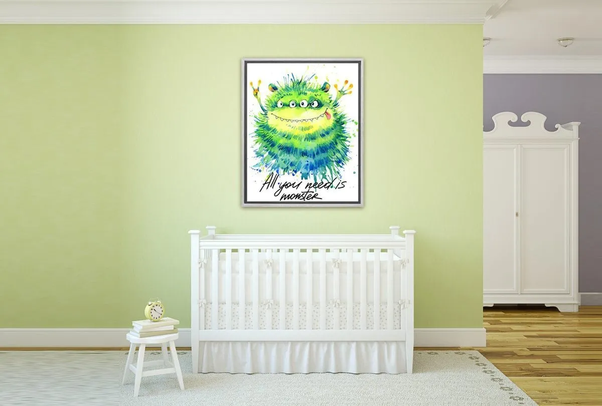 Green Monster | Kids Wall Art Print