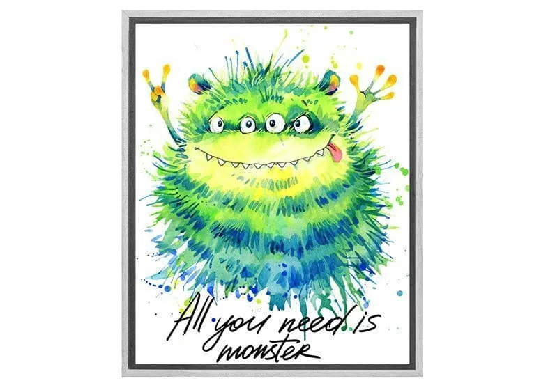 Green Monster | Kids Wall Art Print