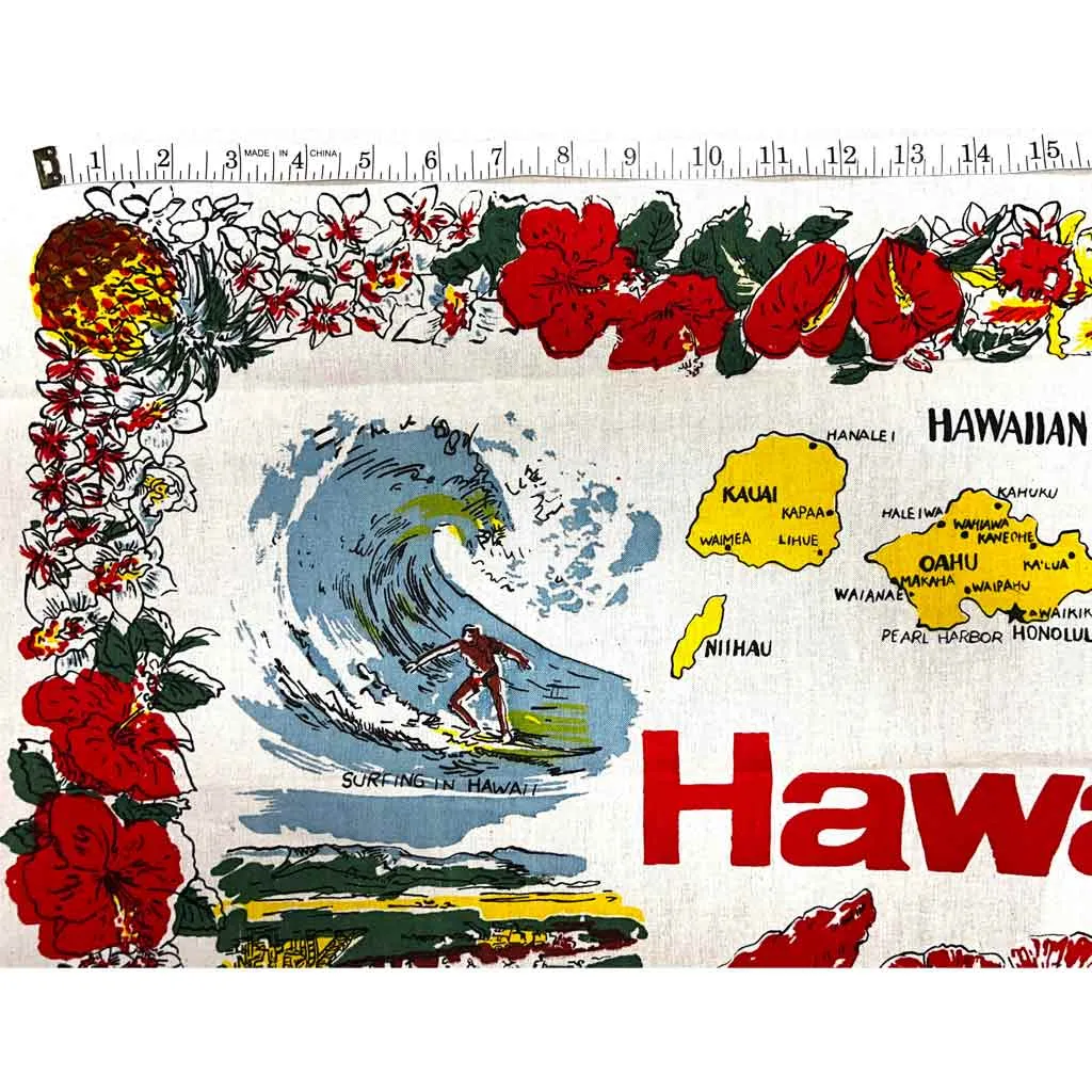 Hawaiian Island Vintage Prints - Recycled Cotton Canvas