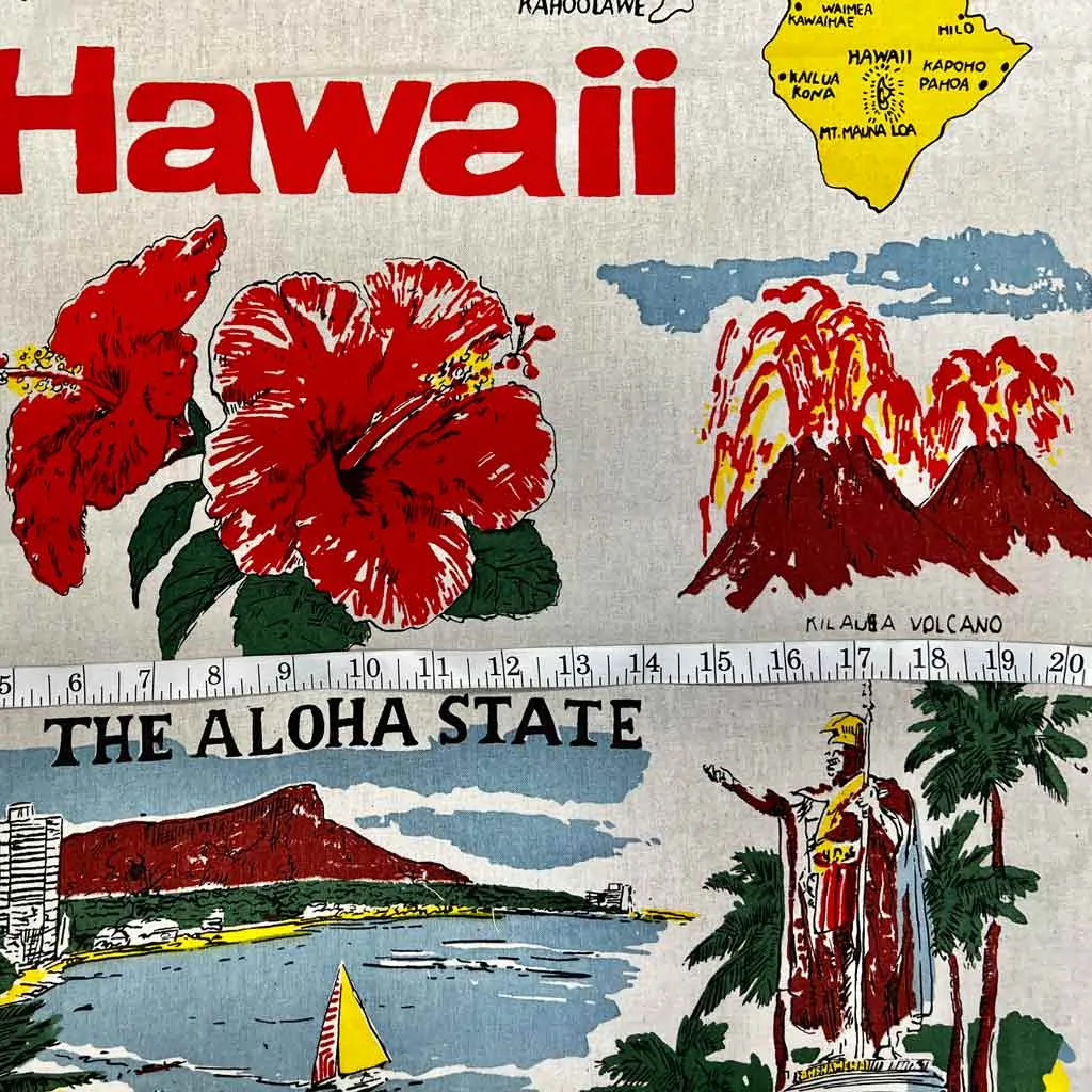 Hawaiian Island Vintage Prints - Recycled Cotton Canvas