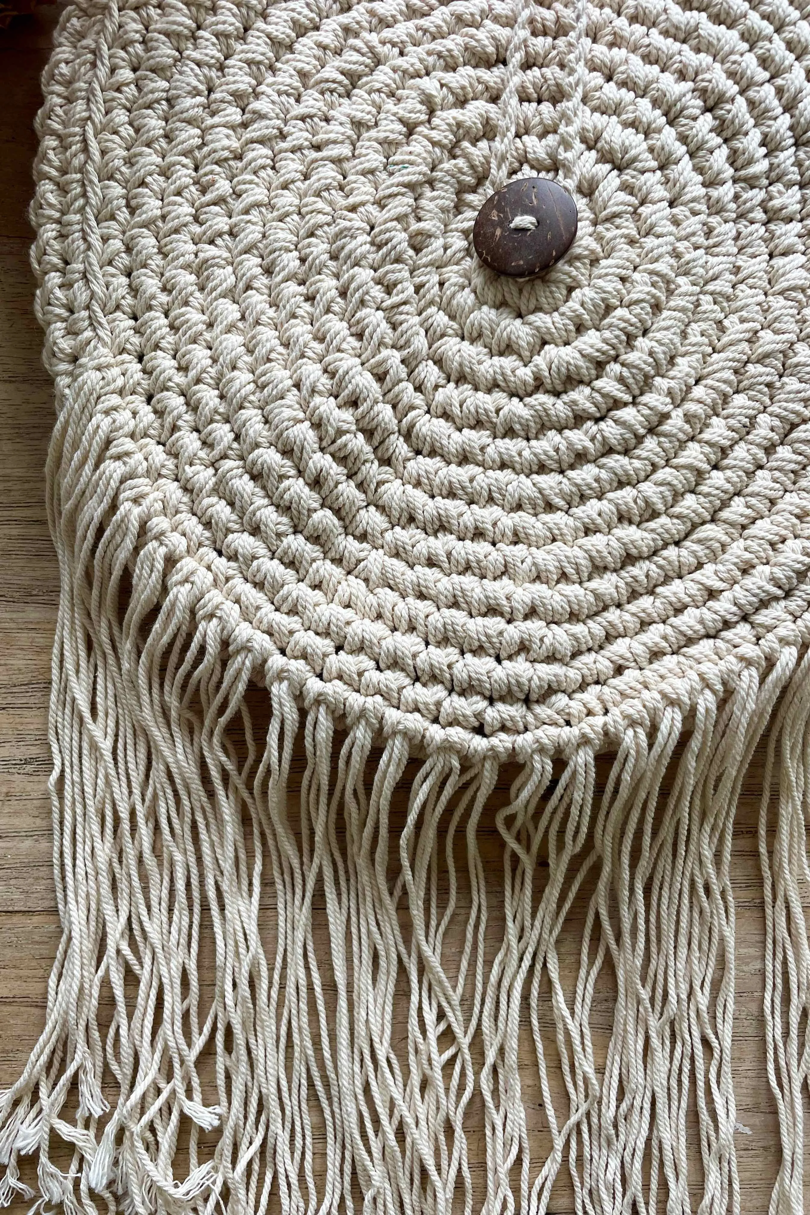 Hendrix Fringe Bag-Cream