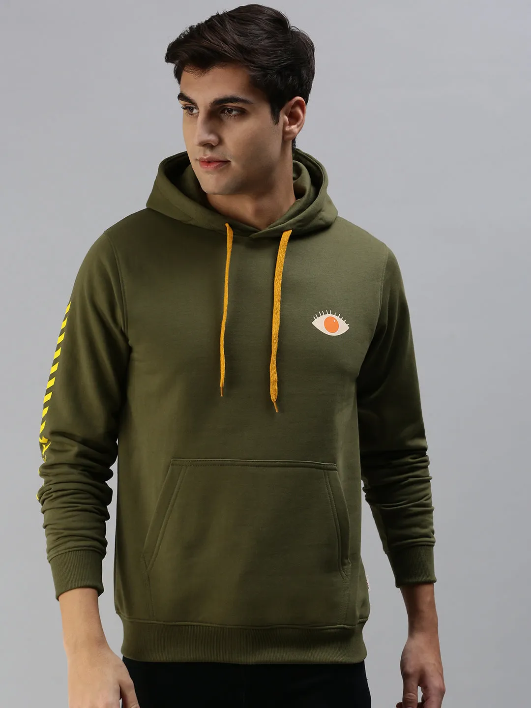 Hold the Vision, Embrace the Olive: Men's Pullover Hoodie