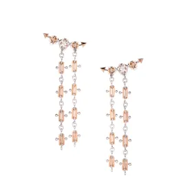 Hunter Charming No.2 Earrings [Champagne/White gems]