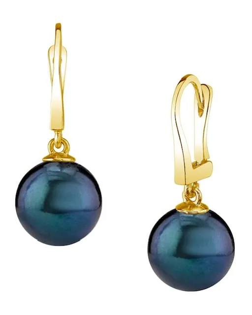 Japanese Black Akoya Pearl Classic Elegance Earrings