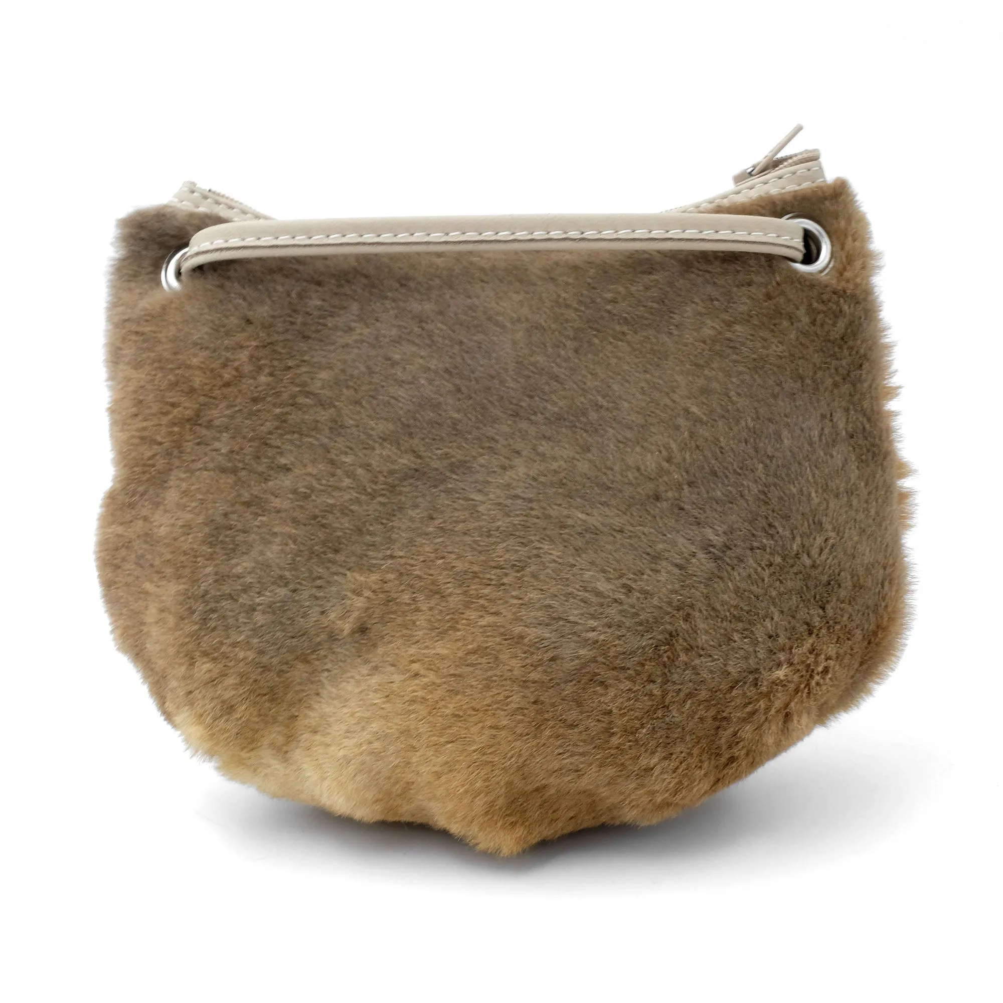 Kangaroo Fur Round Bag - Genuine Kangaroo Fur Bag - 100% Australian Made