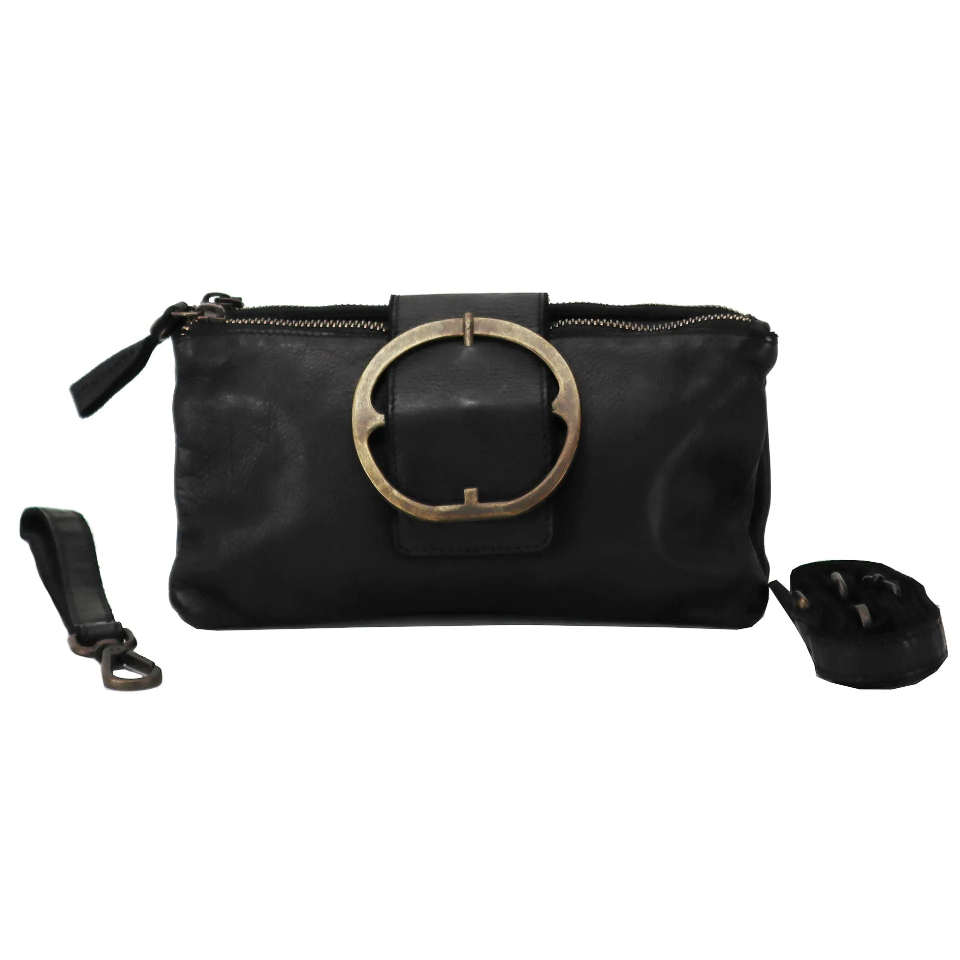 Kompanero Ivory Black Compact Bag