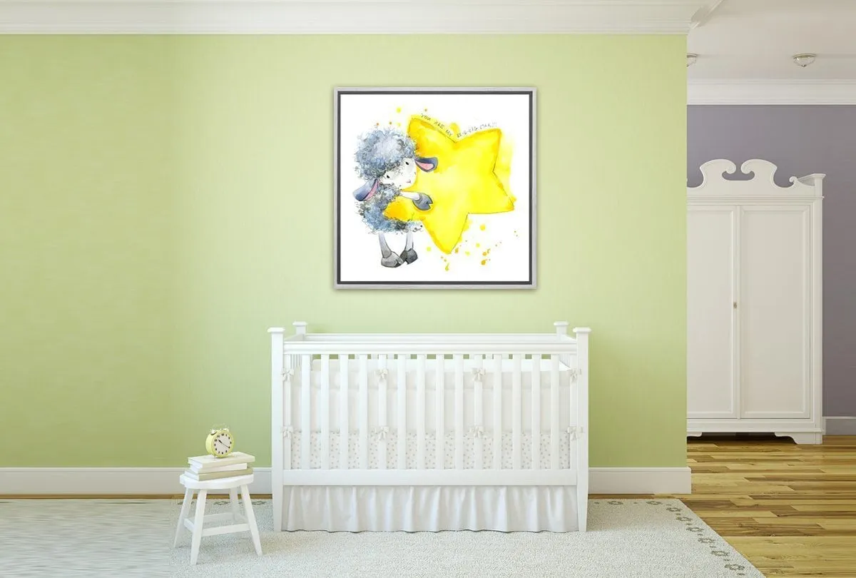 Lamb Baby Star | Canvas Wall Art Print