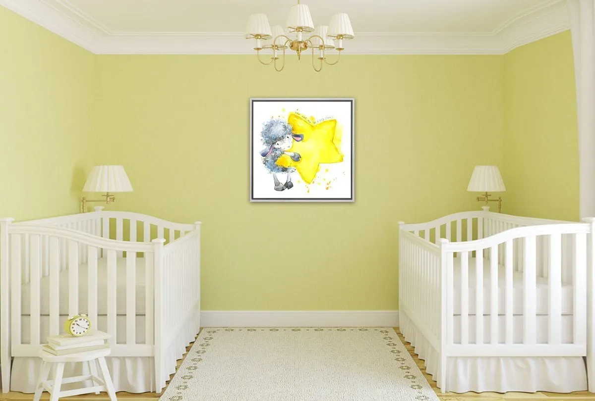 Lamb Baby Star | Canvas Wall Art Print