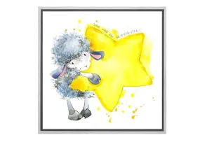 Lamb Baby Star | Canvas Wall Art Print