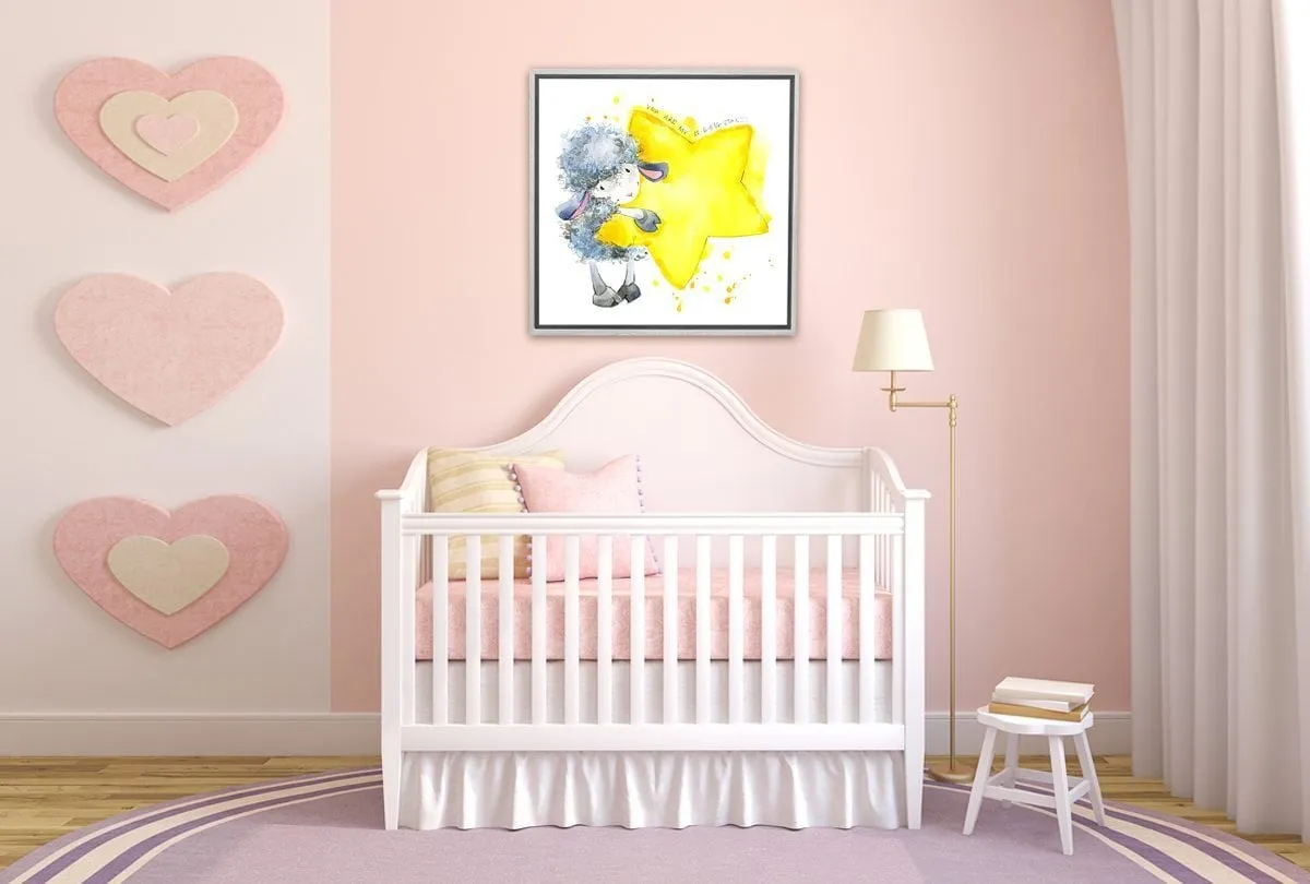 Lamb Baby Star | Canvas Wall Art Print