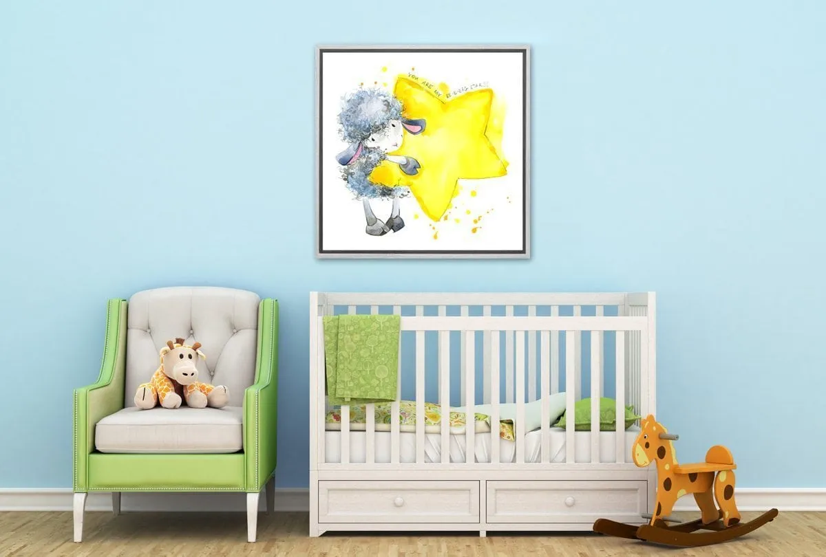 Lamb Baby Star | Canvas Wall Art Print