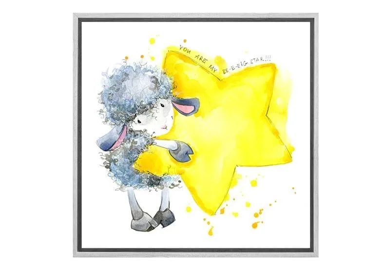 Lamb Baby Star | Canvas Wall Art Print