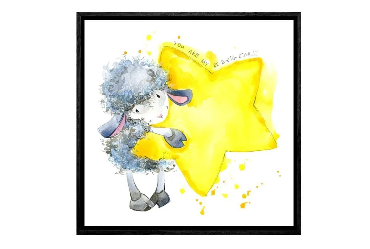 Lamb Baby Star | Canvas Wall Art Print