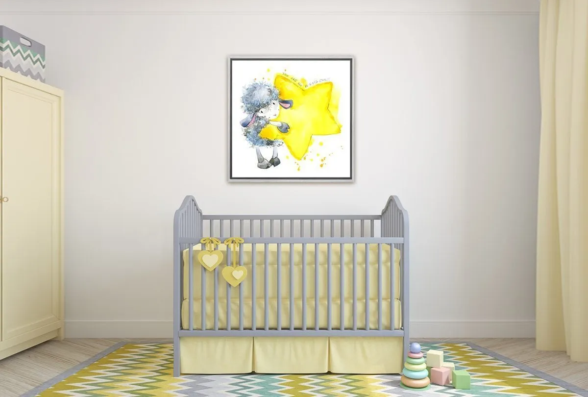 Lamb Baby Star | Canvas Wall Art Print