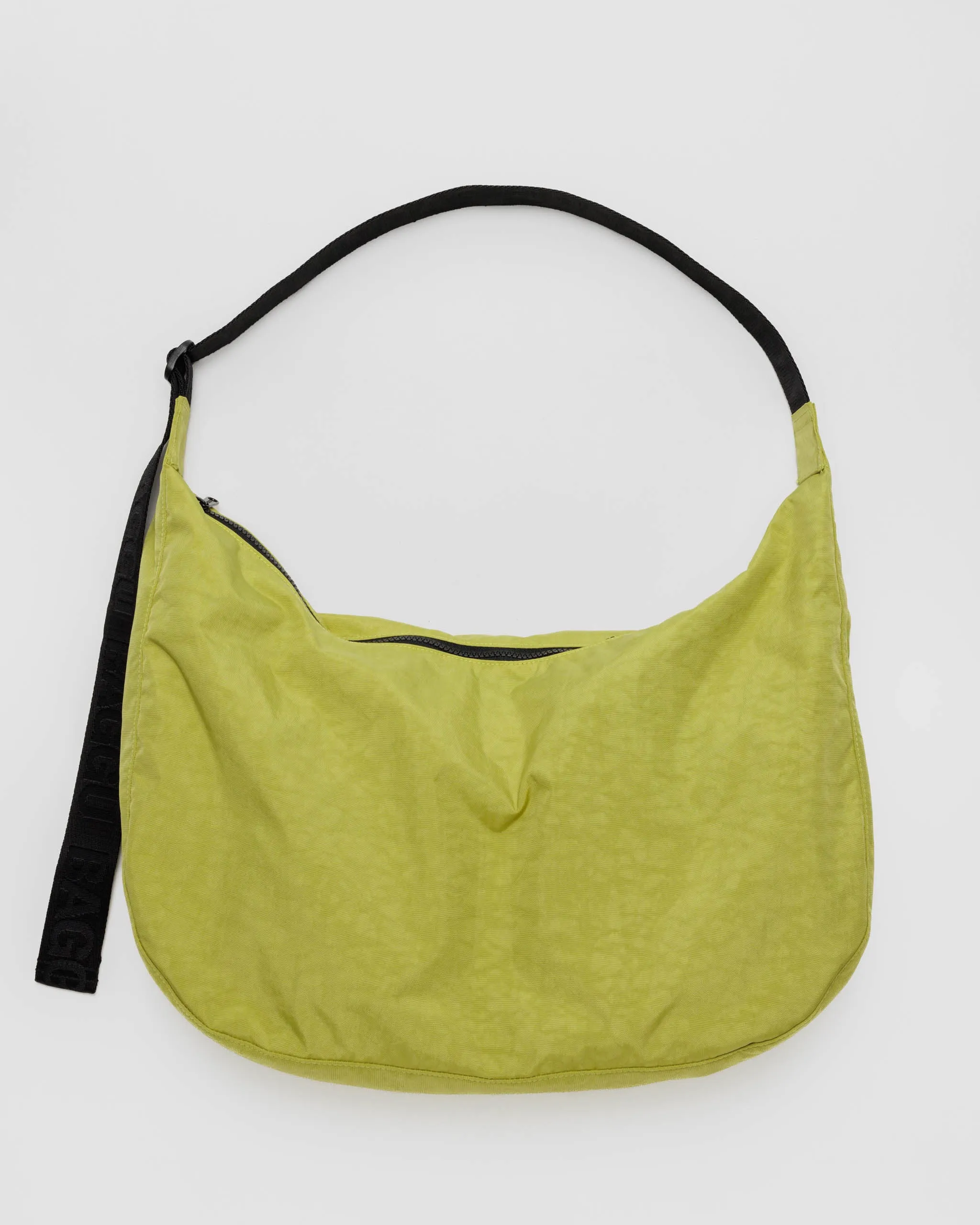 Large Nylon Crescent Bag in Lemongrass