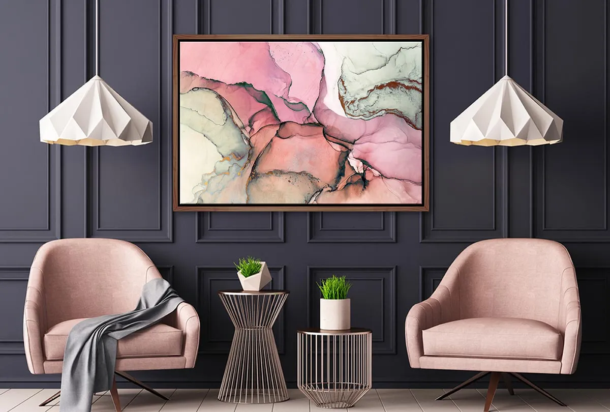 Lux Pink Abstract | Canvas Wall Art Print