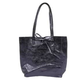 Maison Fanli - Leather Tote - Metallic Navy