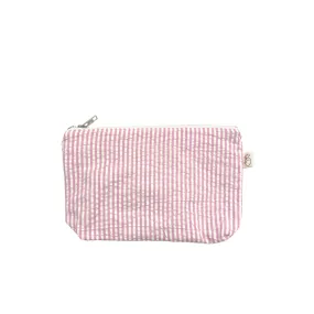 Makeup Bag: Pink Seersucker Basics