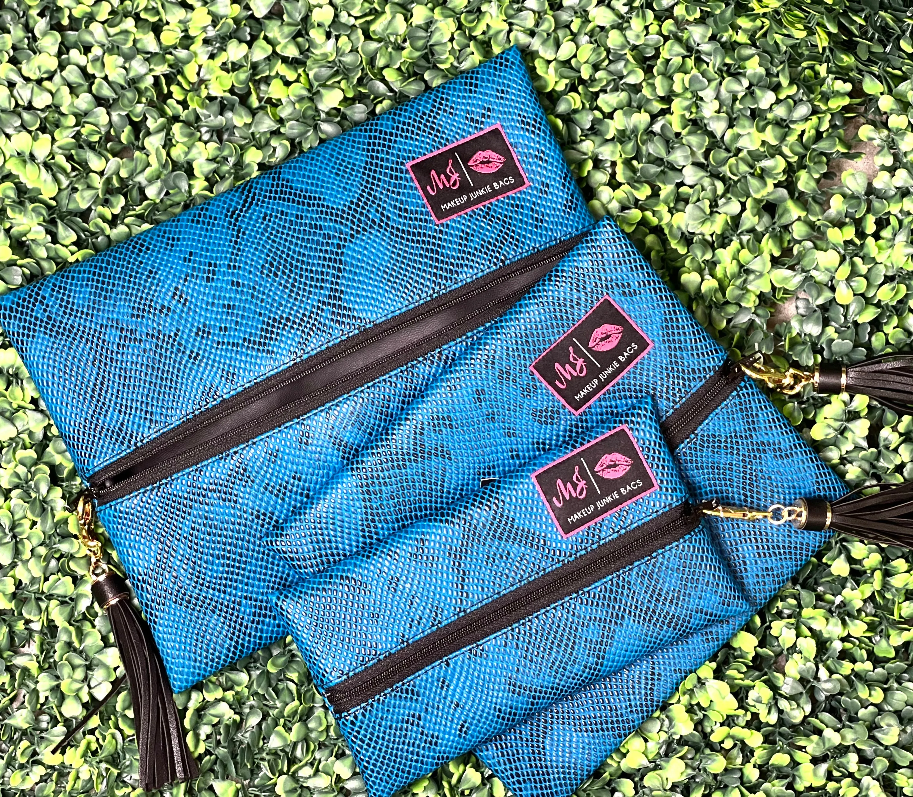 Makeup Junkie Bags - Cold Hearted Snake Flat Lay [Ready to Ship]